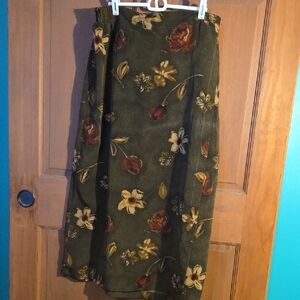 Floral Brown Skirt